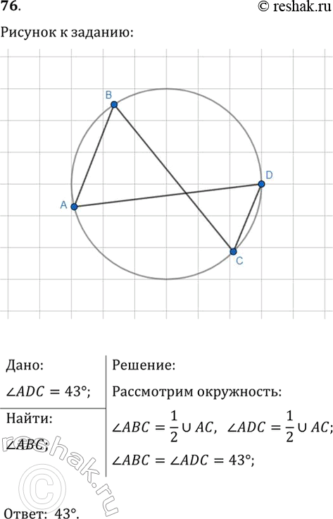 Изображение Упр.76 ГДЗ Мерзляк Полонский 9 класс