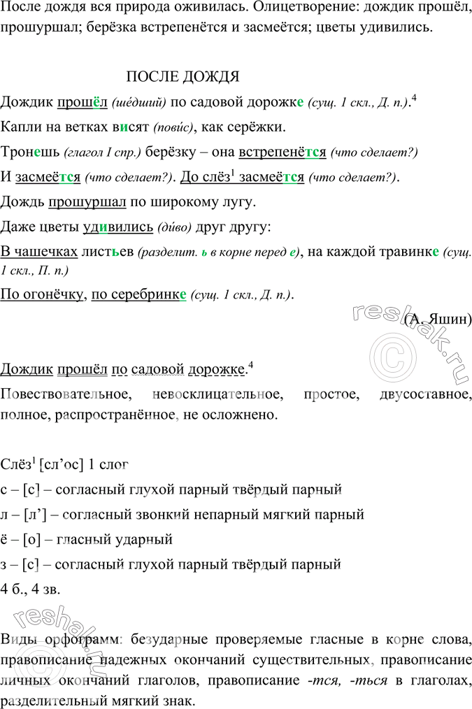 Изображение Выпишите 7-10 ключевых слов (словосочетаний) из рассказа ученицы Н. Терешиной. К какому типу речи можно отнести это сочинение?Мой друг — это наша собака, которую зовут...